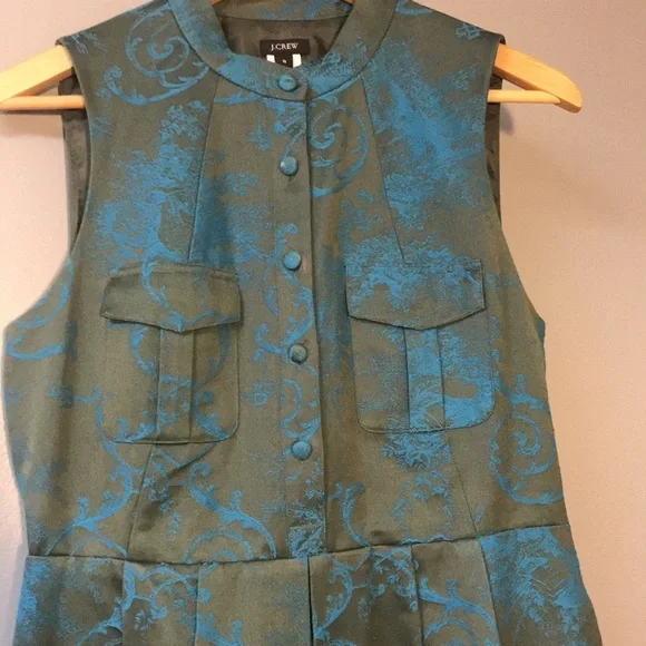 J Crew Sleeveless Button Front Dress - Picture 4 of 10